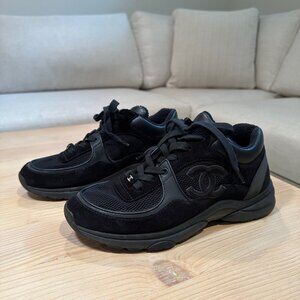 CHANEL Low Top Trainer - Black (Women's Size 8)